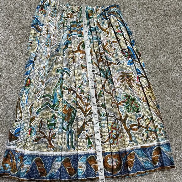 Hermes Silk Pavement Mosaic Tiles Patterned Bomber Jacket And Mini Skirt US 2/38 - Picture 9 of 14
